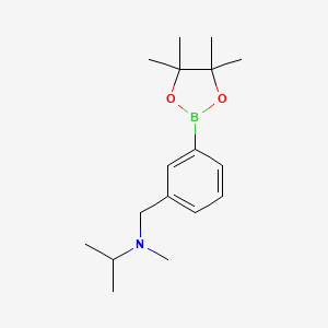molecular formula C17H28BNO2 B1387049 N-Methyl-N-(3-(4,4,5,5-tetramethyl-1,3,2-dioxaborolan-2-yl)benzyl)propan-2-amine CAS No. 934586-46-6