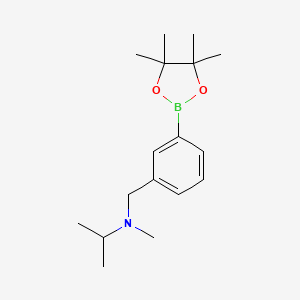 molecular formula C17H28BNO2 B1387049 N-Methyl-N-[3-(4,4,5,5-tetramethyl-1,3,2-dioxaborolan-2-yl)benzyl]propan-2-amine CAS No. 934586-46-6
