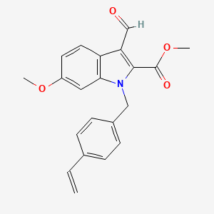 Methyl 3-formyl-6-methoxy-1-(4-vinylbenzyl)-1H-indole-2-carboxylate