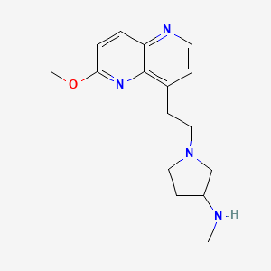 molecular formula C16H22N4O B13870517 N-methyl-1-{2-[6-(methyloxy)-1,5-naphthyridin-4-yl]ethyl}-3-pyrrolidinamine CAS No. 877177-34-9