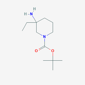 molecular formula C12H24N2O2 B1387052 tert-Butyl 3-Amino-3-ethylpiperidine-1-carboxylate CAS No. 1158759-09-1