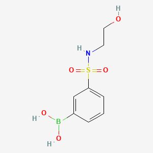 molecular formula C8H12BNO5S B1387053 3-[N-(2-Hydroxyethyl)sulphamoyl]benzeneboronic acid CAS No. 913835-57-1