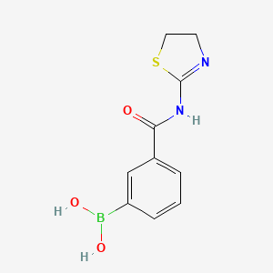 molecular formula C10H11BN2O3S B1387059 (3-((4,5-Dihydrothiazol-2-yl)carbamoyl)phenyl)boronic acid CAS No. 871333-06-1
