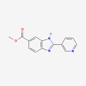 molecular formula C14H11N3O2 B13870678 methyl 2-pyridin-3-yl-3H-benzimidazole-5-carboxylate 