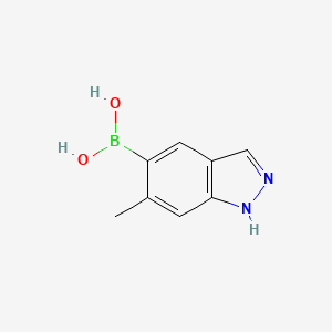 molecular formula C8H9BN2O2 B1387074 (6-methyl-1H-indazol-5-yl)boronic acid CAS No. 1310405-35-6