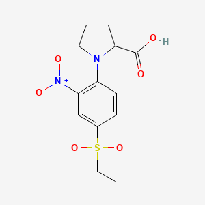 1-[4-(Ethylsulfonyl)-2-nitrophenyl]pyrrolidine-2-carboxylic acid