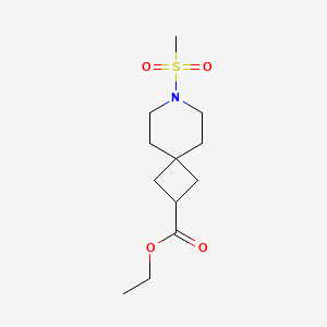 molecular formula C12H21NO4S B13870755 Ethyl 7-(methylsulfonyl)-7-azaspiro[3.5]nonane-2-carboxylate CAS No. 1227610-33-4