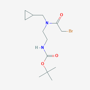 molecular formula C13H23BrN2O3 B13870914 tert-butyl N-[2-[(2-bromoacetyl)-(cyclopropylmethyl)amino]ethyl]carbamate 