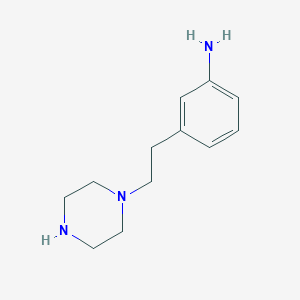molecular formula C12H19N3 B13870956 3-(2-Piperazin-1-ylethyl)aniline 