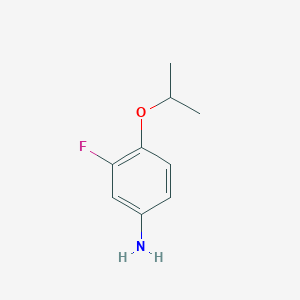 molecular formula C9H12FNO B1387104 3-Fluoro-4-isopropoxyaniline CAS No. 97566-69-3