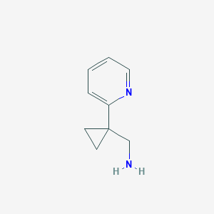 molecular formula C9H12N2 B1387109 (1-(Pyridin-2-yl)cyclopropyl)methanamine CAS No. 812640-83-8