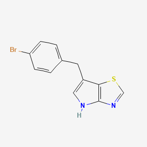 molecular formula C12H9BrN2S B13871113 6-[(4-bromophenyl)methyl]-4H-pyrrolo[2,3-d][1,3]thiazole 