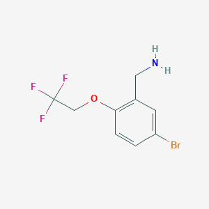 molecular formula C9H9BrF3NO B1387112 5-Bromo-2-(2,2,2-trifluoroethoxy)-benzylamine CAS No. 1039920-55-2