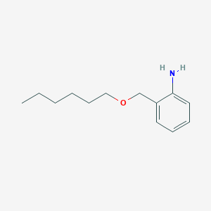 molecular formula C13H21NO B1387113 Benzenamine, 2-[(hexyloxy)methyl]- CAS No. 80171-95-5