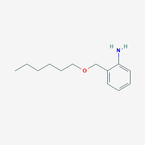 molecular formula C13H21NO B1387113 2-[(Hexyloxy)methyl]aniline CAS No. 80171-95-5