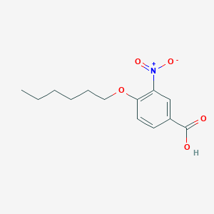molecular formula C13H17NO5 B1387115 4-(Hexyloxy)-3-nitrobenzoic acid CAS No. 281195-35-5