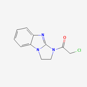 molecular formula C11H10ClN3O B1387119 1-(chloroacetyl)-2,3-dihydro-1H-imidazo[1,2-a]benzimidazole CAS No. 1030421-66-9