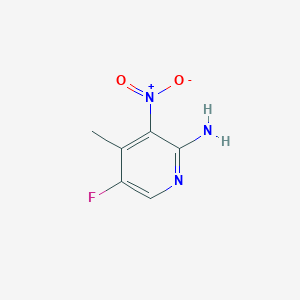 molecular formula C6H6FN3O2 B1387121 5-Fluoro-4-methyl-3-nitropyridin-2-amine CAS No. 917918-86-6