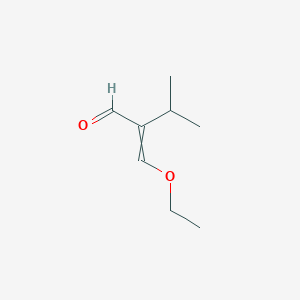 molecular formula C8H14O2 B13871210 3-Ethoxy-2-isopropylprop-2-enal 