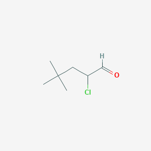 molecular formula C7H13ClO B13871221 2-Chloro-4,4-dimethylpentanal 