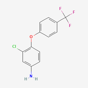 molecular formula C13H9ClF3NO B1387123 3-Chloro-4-[4-(trifluoromethyl)phenoxy]aniline CAS No. 87294-21-1