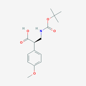 molecular formula C15H21NO5 B1387124 (S)-3-tert-Butoxycarbonylamino-2-(4-methoxy-phenyl)-propionic CAS No. 1280787-10-1