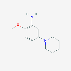 molecular formula C12H18N2O B1387126 2-Methoxy-5-(piperidin-1-yl)aniline CAS No. 1087607-87-1