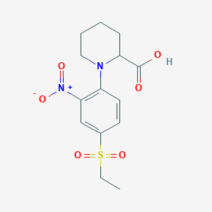 1-[4-(Ethylsulfonyl)-2-nitrophenyl]piperidine-2-carboxylic acid