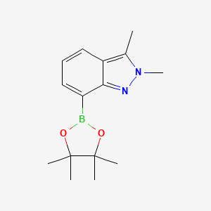 molecular formula C15H21BN2O2 B1387138 2,3-Dimethyl-2H-indazole-7-boronic acid pinacol ester CAS No. 1315335-64-8