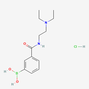 molecular formula C13H22BClN2O3 B1387142 (3-((2-(Diethylamino)ethyl)carbamoyl)phenyl)boronic acid hydrochloride CAS No. 957061-01-7