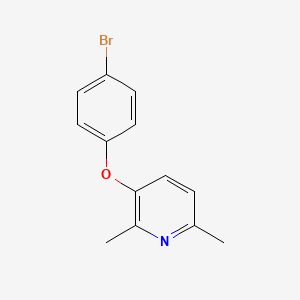 molecular formula C13H12BrNO B13871429 3-(4-Bromophenoxy)-2,6-dimethylpyridine 