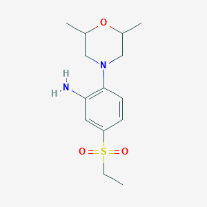 2-(2,6-Dimethylmorpholin-4-yl)-5-ethylsulfonylaniline