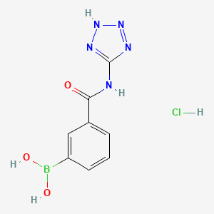 molecular formula C8H9BClN5O3 B1387148 (3-((1H-tetrazol-5-yl)carbamoyl)phenyl)boronic acid hydrochloride CAS No. 850567-38-3