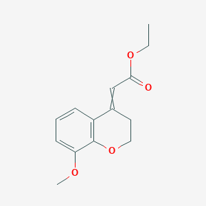 molecular formula C14H16O4 B13871504 Ethyl 2-(8-methoxy-2,3-dihydrochromen-4-ylidene)acetate 