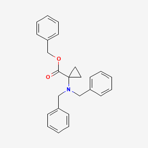 molecular formula C25H25NO2 B13871514 Benzyl 1-(dibenzylamino)cyclopropanecarboxylate 