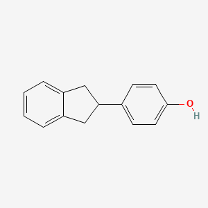 molecular formula C15H14O B13871523 4-(2,3-dihydro-1H-inden-2-yl)phenol 