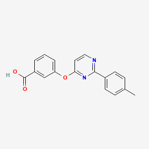 molecular formula C18H14N2O3 B1387157 3-{[2-(4-Methylphenyl)pyrimidin-4-yl]oxy}benzoic acid CAS No. 1171712-10-9