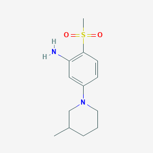 molecular formula C13H20N2O2S B1387172 5-(3-Methylpiperidin-1-yl)-2-methylsulfonylaniline CAS No. 942474-87-5