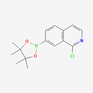 molecular formula C15H17BClNO2 B1387177 1-Chloro-7-(4,4,5,5-tetramethyl-1,3,2-dioxaborolan-2-yl)isoquinoline CAS No. 1313761-15-7