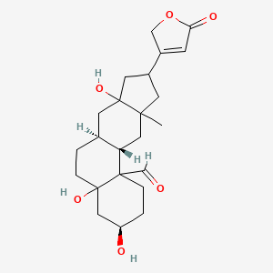 molecular formula C23H32O6 B1387186 (3R,6aS,11aS)-3,4a,7a-Trihydroxy-10a-methyl-9-(5-oxo-2,5-dihydrofuran-3-yl)hexadecahydro-11bH-cyclopenta[b]phenanthrene-11b-carbaldehyde CAS No. 1231185-85-5