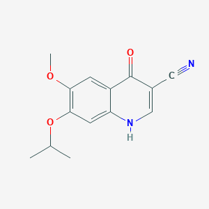 molecular formula C14H14N2O3 B1387196 7-Isopropoxy-6-methoxy-4-oxo-1,4-dihydroquinoline-3-carbonitrile CAS No. 319492-96-1