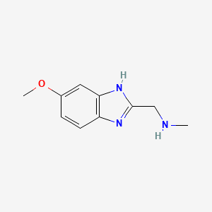 molecular formula C10H13N3O B1387198 1-(6-methoxy-1H-benzimidazol-2-yl)-N-methylmethanamine CAS No. 933714-26-2