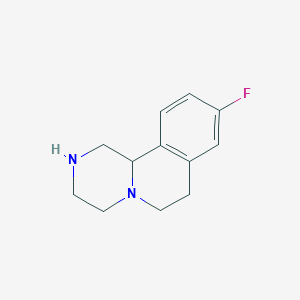 molecular formula C12H15FN2 B13871982 9-Fluoro-2,3,4,6,7,11b-hexahydro-1H-pyrazino[2,1-a]isoquinoline 