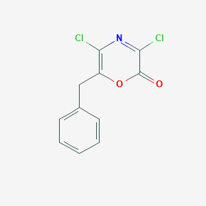 molecular formula C11H7Cl2NO2 B138721 3,5-Dichloro-6-benzyl-2H-1,4-oxazin-2-one CAS No. 131882-02-5