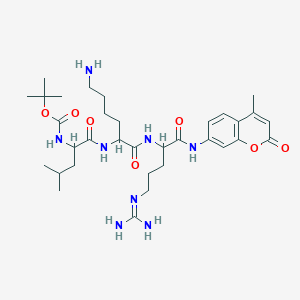 molecular formula C33H52N8O7 B13872129 Boc-DL-Leu-DL-Lys-DL-Arg-AMC 
