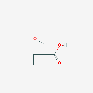 molecular formula C7H12O3 B1387214 1-(Methoxymethyl)cyclobutanecarboxylic acid CAS No. 1082766-22-0