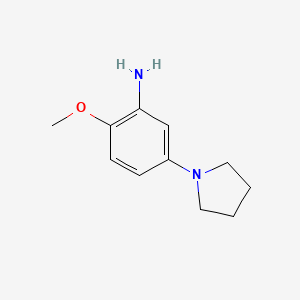 molecular formula C11H16N2O B1387235 2-Methoxy-5-(pyrrolidin-1-yl)aniline CAS No. 1087607-67-7