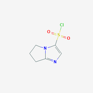 molecular formula C6H7ClN2O2S B1387250 6,7-Dihydro-5H-pyrrolo[1,2-a]imidazole-3-sulfonyl chloride CAS No. 914637-94-8