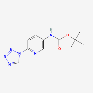 molecular formula C11H14N6O2 B13872523 tert-butyl N-[6-(tetrazol-1-yl)pyridin-3-yl]carbamate 
