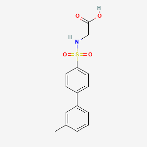 molecular formula C15H15NO4S B1387255 N-[(3'-Methylbiphenyl-4-yl)sulfonyl]glycine CAS No. 1170881-50-1